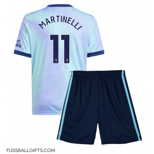 Arsenal Gabriel Martinelli #11 Fußballbekleidung 3rd trikot Kinder 2024-25 Kurzarm (+ kurze hosen)